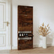 Vidaxl schoenenkast 59x17x169 cm bewerkt hout gerookt eikenkleurig