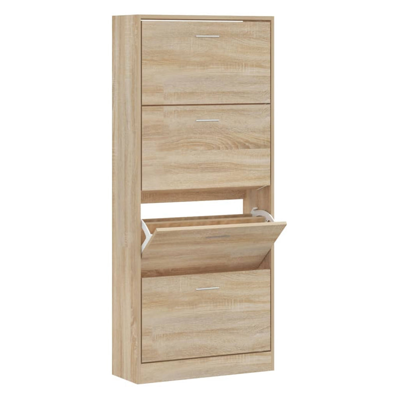 Load image into Gallery viewer, Vidaxl schoenenkast 63x24x147 cm bewerkt hout sonoma eikenkleurig
