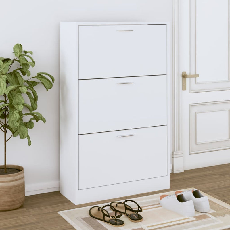 Load image into Gallery viewer, Vidaxl schoenenkast 63x24x103 cm bewerkt hout wit
