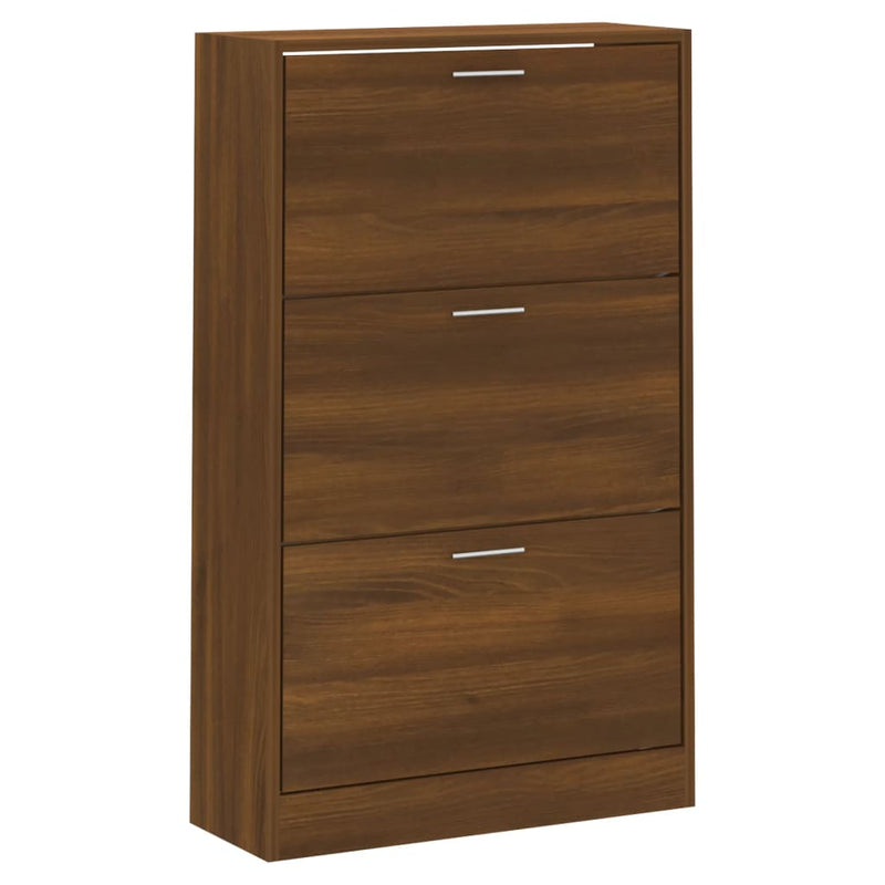 Load image into Gallery viewer, Vidaxl schoenenkast 63x24x103 cm bewerkt hout bruin eikenkleur
