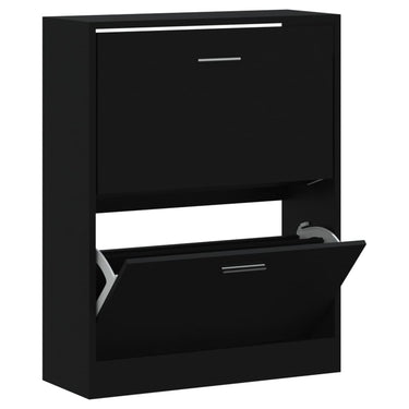 Vidaxl schoenenkast 63x24x81 cm bewerkt hout zwart