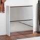 Vidaxl schoenenkast met spiegel 2-laags 63x17x67 cm hoogglans wit