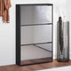 Vidaxl schoenenkast met spiegel 3-laags zwart 63x17x102,5 cm