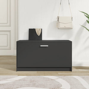 Vidaxl schoenenbank zwart 80x24x45 cm bewerkt hout