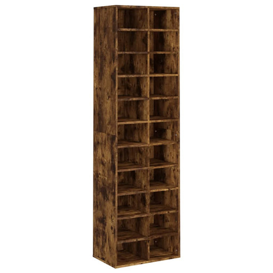 VidaXL Schoenenkast 54x34x183 cm bewerkt hout gerookt eikenkleurig