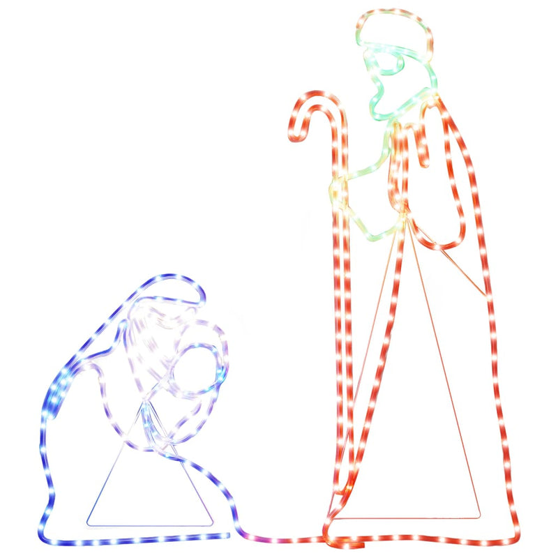 Load image into Gallery viewer, Vidaxl kerstfiguren jozef en maria met 264 led's 40x55 en 38x100 cm
