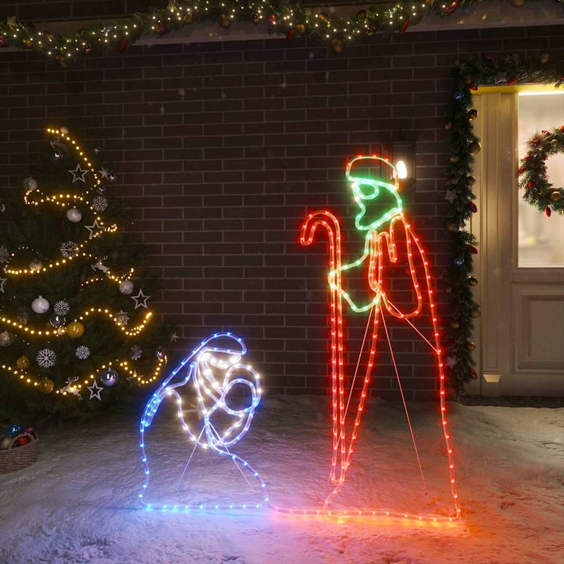 ギャラリービューアに画像をロードする, Vidaxl kerstfiguren jozef en maria met 264 led's 40x55 en 38x100 cm

