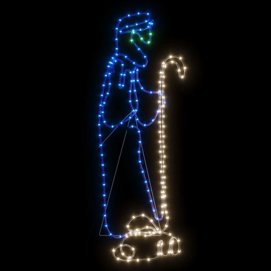 Vidaxl kerstfiguren herder en lam met 168 led's 102,5x35 cm
