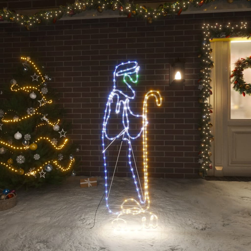 Load image into Gallery viewer, Vidaxl kerstfiguren herder en lam met 168 led's 102,5x35 cm
