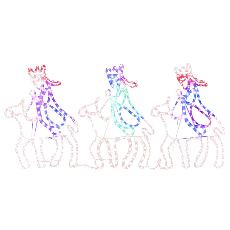 Load image into Gallery viewer, Vidaxl kerstfiguren drie wijzen met 504 led's 70x50 cm
