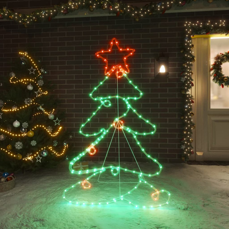Load image into Gallery viewer, Vidaxl kerstfiguur boom met 144 led's 88x56 cm
