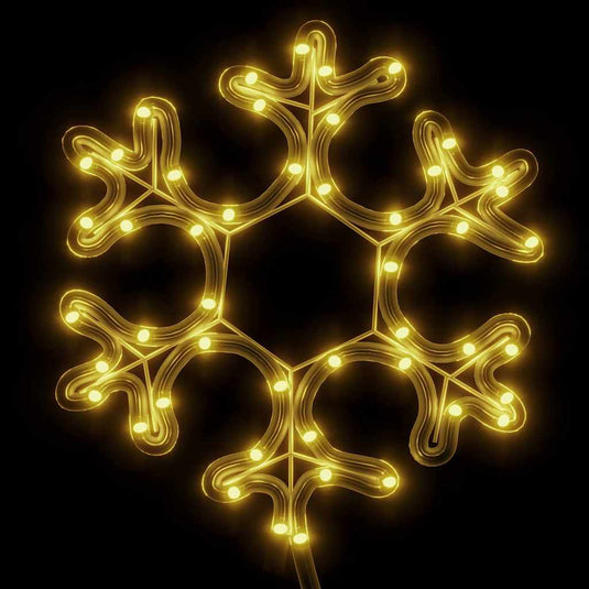 Vidaxl kerstfiguur sneeuwvlok met 48 warmwitte led's 27x27 cm