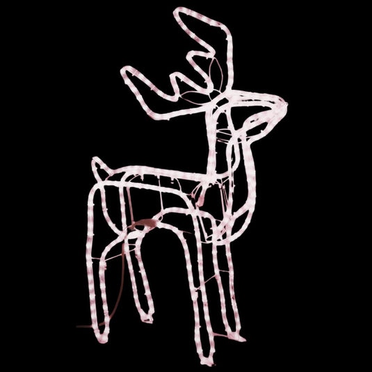 VidaXL Kerstfiguur rendier warmwit 76x42x87 cm