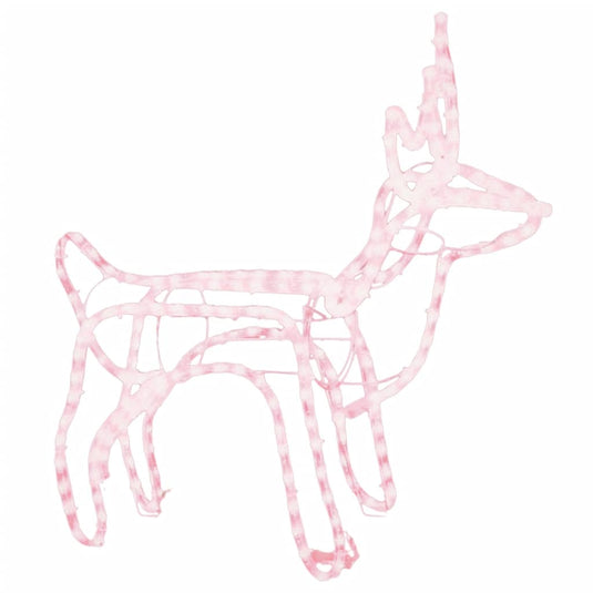 Vidaxl kerstfiguur rendier warmwit 60x30x60 cm