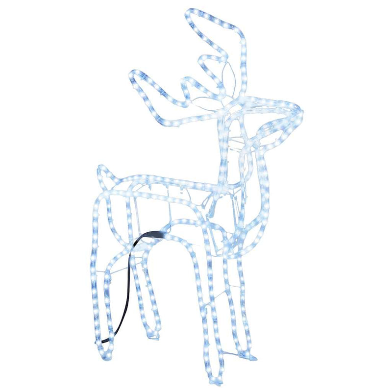 Chargez l'image dans la visionneuse de la galerie, Vidaxl kerstfiguur rendier koudwit 76x42x87 cm
