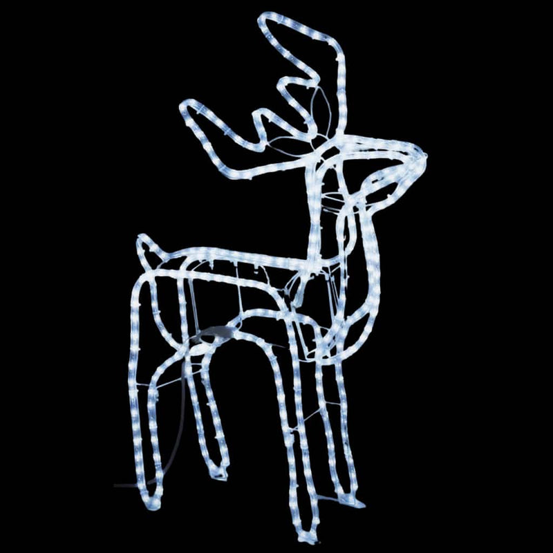 Chargez l'image dans la visionneuse de la galerie, Vidaxl kerstfiguur rendier koudwit 76x42x87 cm
