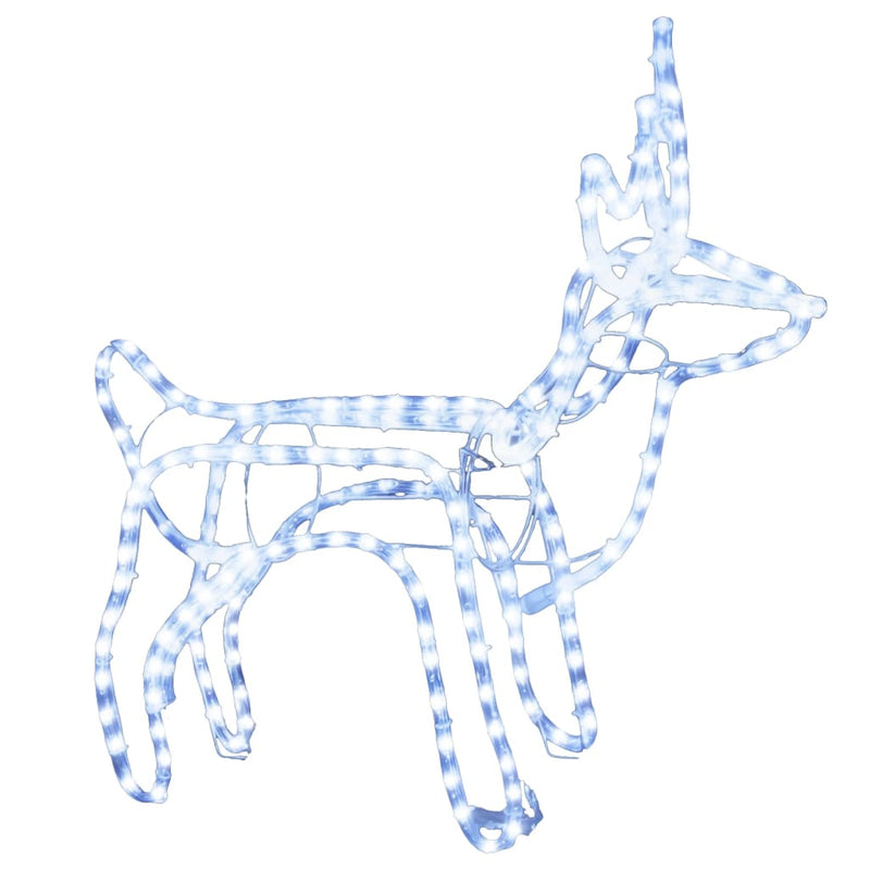 Load image into Gallery viewer, Vidaxl kerstfiguur rendier koudwit 60x30x60 cm
