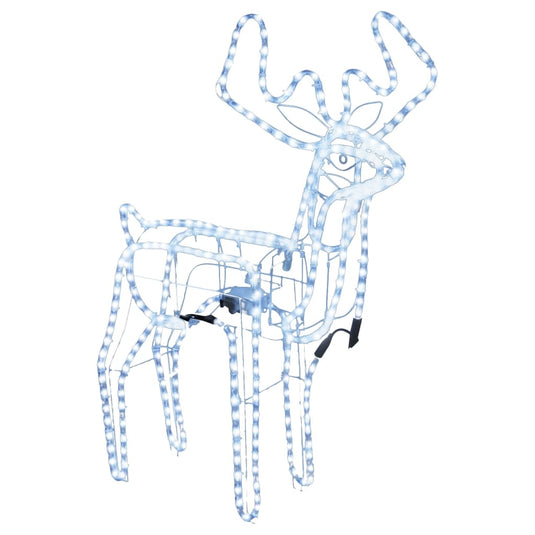 Vidaxl kerstfiguur rendier met bewegende kop koudwit 76x42x87 cm