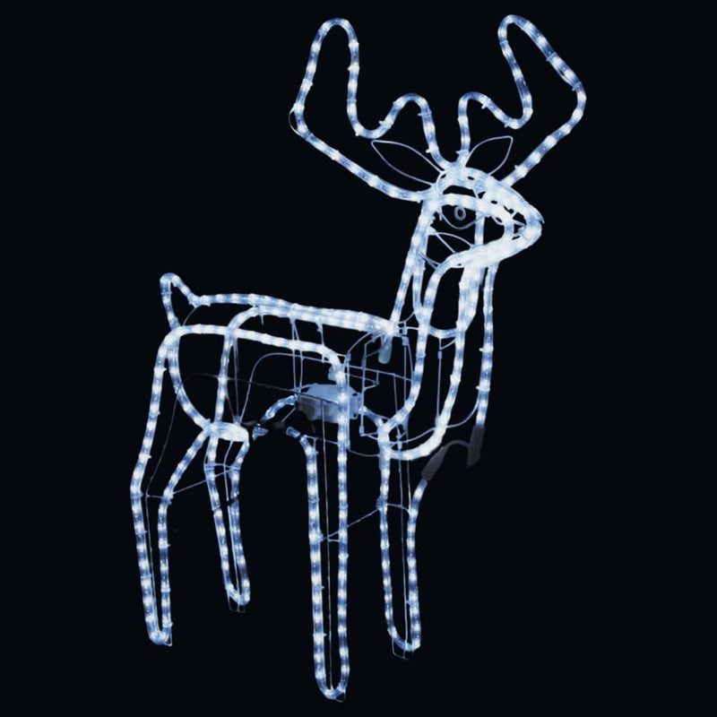 Load image into Gallery viewer, Vidaxl kerstfiguur rendier met bewegende kop koudwit 76x42x87 cm

