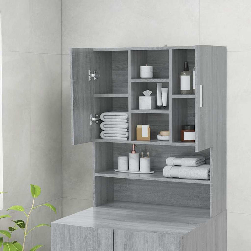 ギャラリービューアに画像をロードする, Vidaxl wasmachinekast 70,5x25,5x90 cm grijs sonoma eikenkleurig

