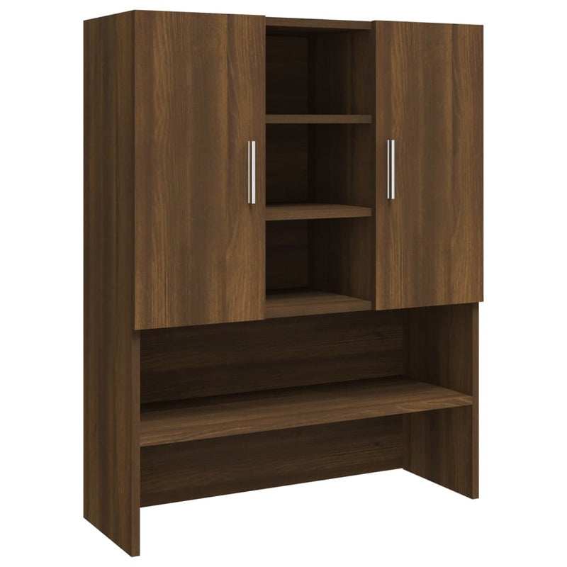 Load image into Gallery viewer, Vidaxl wasmachinekast 70,5x25,5x90 cm bruin eikenkleur
