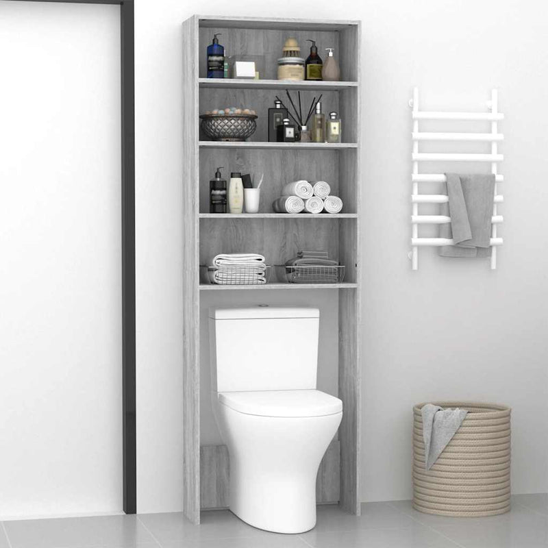 Load image into Gallery viewer, Vidaxl wasmachinekast 64x24x190 cm grijs sonoma eikenkleurig
