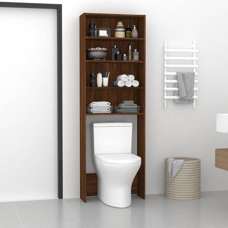 Load image into Gallery viewer, Vidaxl wasmachinekast 64x24x190 cm bruin eikenkleur
