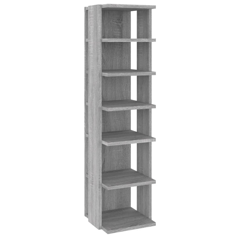 Load image into Gallery viewer, Vidaxl schoenenrek 27,5x27x102 cm bewerkt hout grijs sonoma
