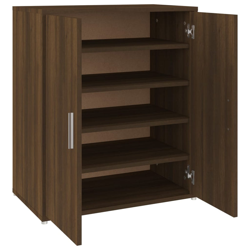 Load image into Gallery viewer, Vidaxl schoenenkast 60x35x70 cm bewerkt hout bruin eikenkleur
