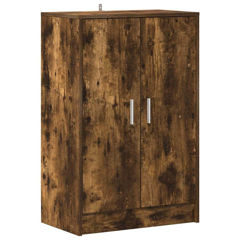 Afbeelding laden in galerijviewer, Vidaxl schoenenkast 60x35x92 cm bewerkt hout gerookt eikenkleurig
