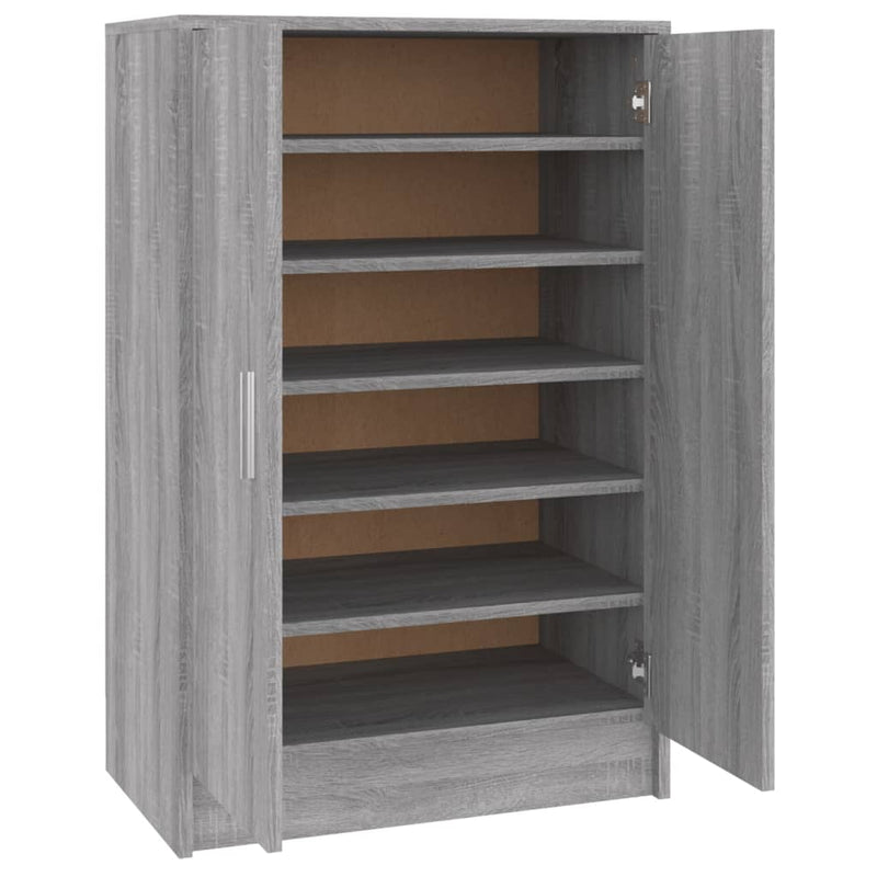Load image into Gallery viewer, VidaXL Schoenenkast 60x35x92 cm bewerkt hout grijs sonoma eikenkleurig
