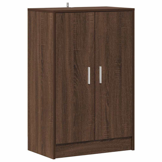 Vidaxl schoenenkast 60x35x92 cm bewerkt hout bruin eikenkleur
