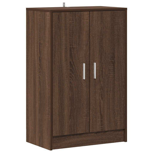 Vidaxl schoenenkast 60x35x92 cm bewerkt hout bruin eikenkleur