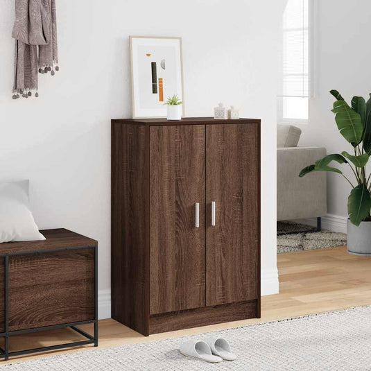 Vidaxl schoenenkast 60x35x92 cm bewerkt hout bruin eikenkleur
