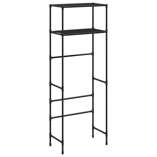 Vidaxl toiletrek 2-laags 53,5x28x143 cm ijzer zwart