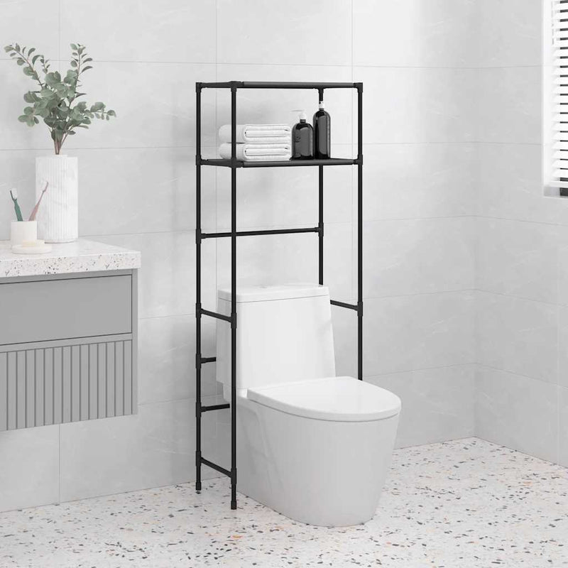 Load image into Gallery viewer, Vidaxl toiletrek 2-laags 53,5x28x143 cm ijzer zwart

