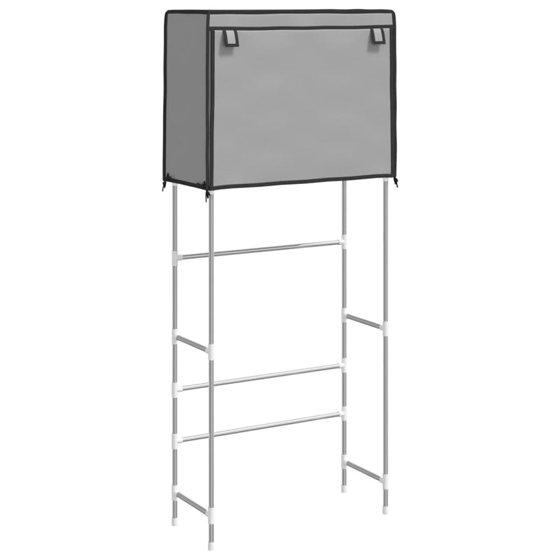Load image into Gallery viewer, Vidaxl opbergrek voor boven wasmachine 2-laags 71x29,5x170,5 cm grijs
