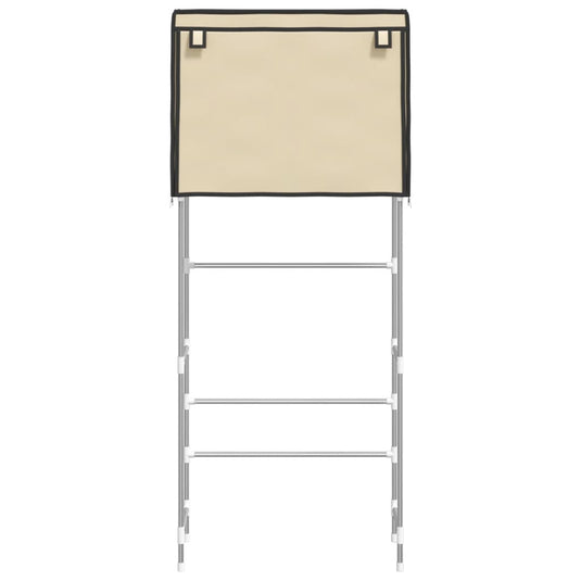 VidaXL Opbergrek voor boven wasmachine 2-laags 71x29,5x170,5 cm ijzer