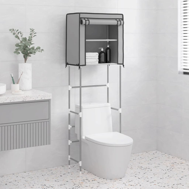 Load image into Gallery viewer, VidaXL Toiletrek 2-laags 56x30x170 cm ijzer grijs
