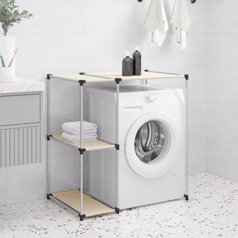 Load image into Gallery viewer, Vidaxl opbergrek voor boven wasmachine 87x55x90,5cm ijzer crèmekleurig
