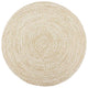 Vidaxl vloerkleed handgemaakt 210 cm jute wit en bruin