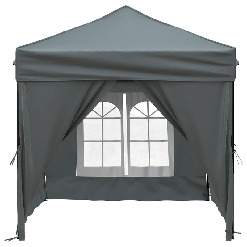 Load image into Gallery viewer, Vidaxl partytent inklapbaar met zijwanden 2x2 m antracietkleurig
