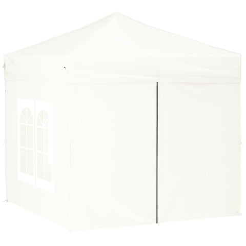 VidaXL Partytent inklapbaar met zijwanden 2x2 m wit