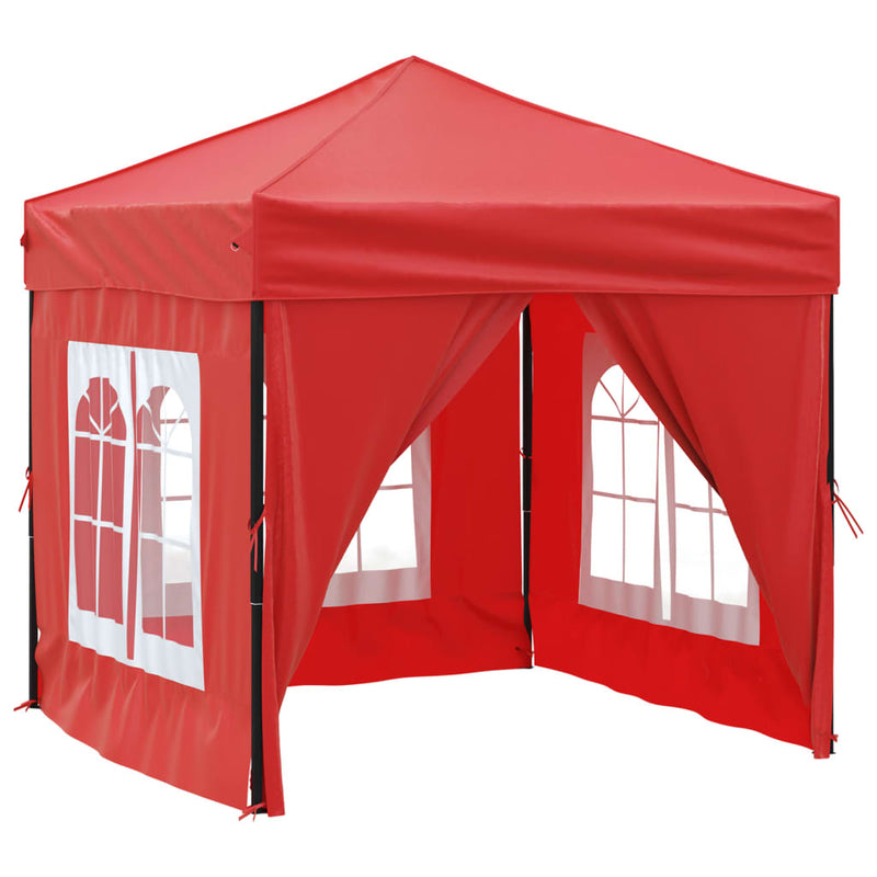 Load image into Gallery viewer, Vidaxl partytent inklapbaar met zijwanden 2x2 m rood
