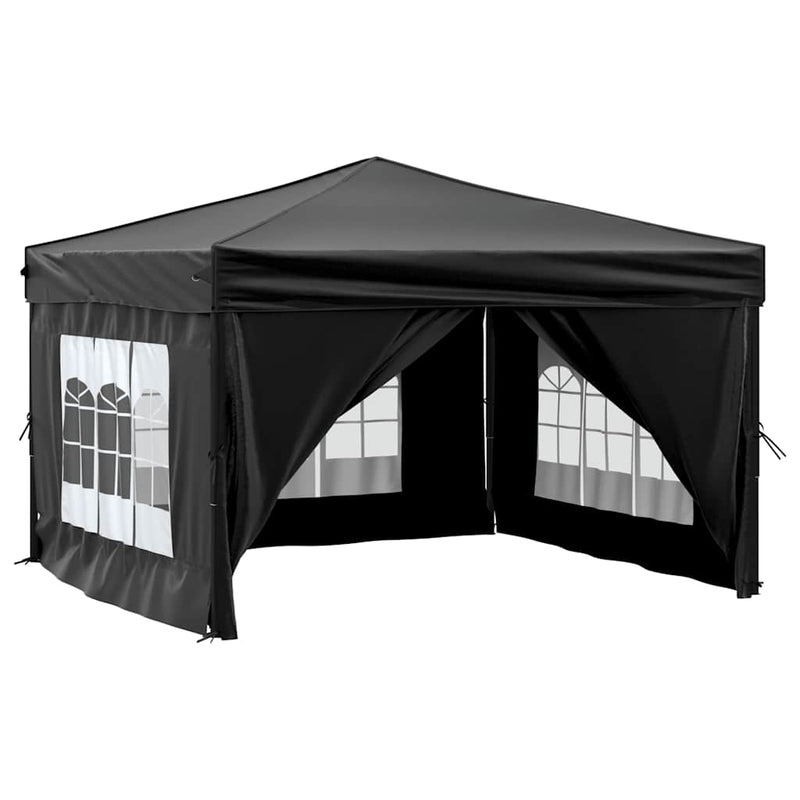 Load image into Gallery viewer, Vidaxl partytent inklapbaar met zijwanden 3x3 m zwart
