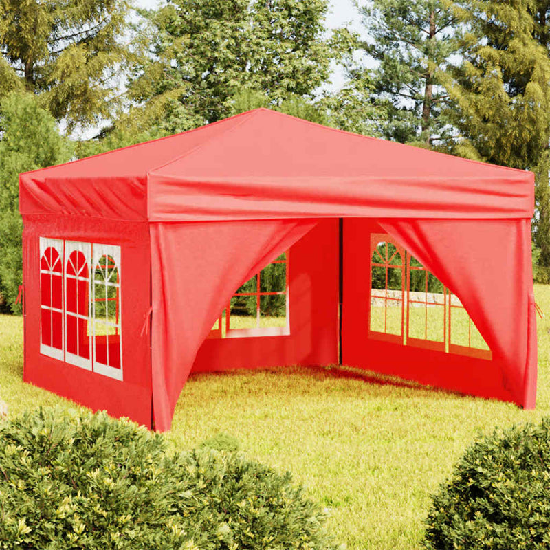 Load image into Gallery viewer, Vidaxl partytent inklapbaar met zijwanden 3x3 m rood
