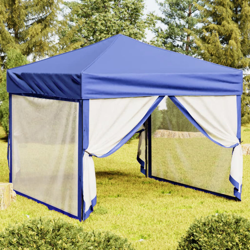 Load image into Gallery viewer, Vidaxl partytent inklapbaar met zijwanden 3x3 m blauw
