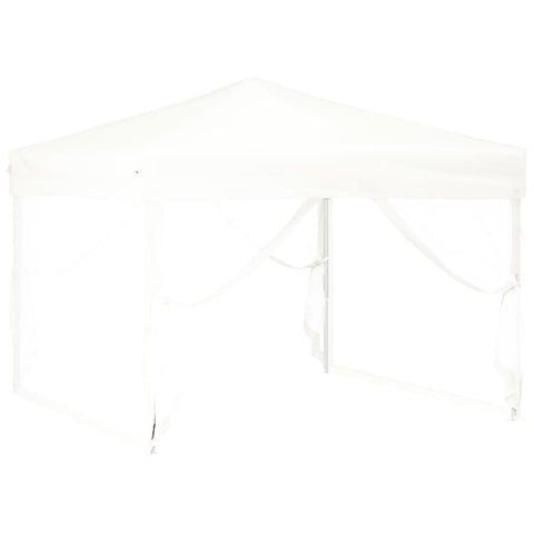 VidaXL Partytent inklapbaar met zijwanden 3x3 m wit