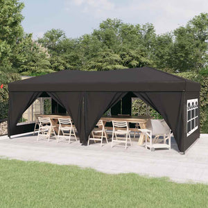 Vidaxl partytent inklapbaar met zijwanden 3x6 m antracietkleurig