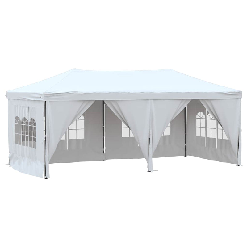 Load image into Gallery viewer, Vidaxl partytent inklapbaar met zijwanden 3x6 m wit
